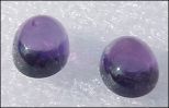 AMETHYST CABOCHON PAIR (Brazil, Maraba) � 7 x 9 mm. � T.W. 4.29 ct.